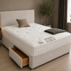 Tendersleep Cashmere 1000 Pocket Sprung Divan Bed Set with FREE 2 Drawers & Headboard
