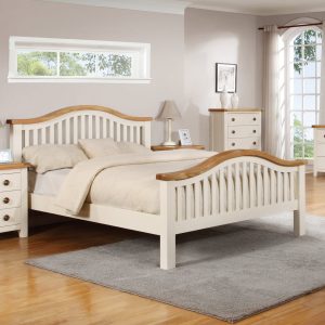 Maine High Footend Bed Frame - Solid Oak