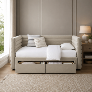Daytona Daybed with Storage Drawers – Taupe